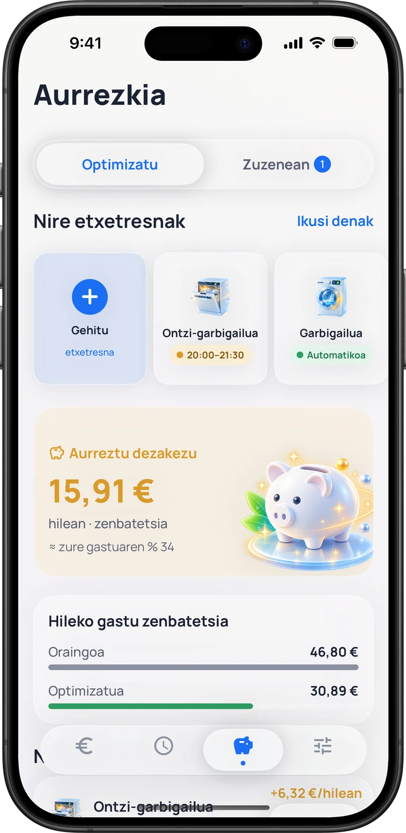 Aurrezki-tresnaren ilustrazioa