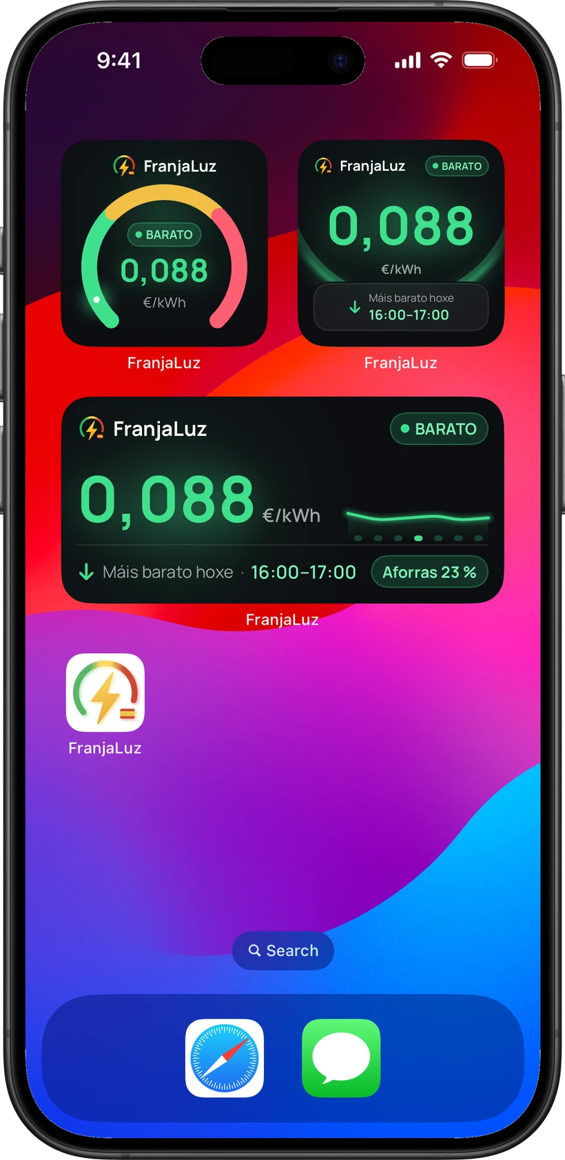 Ilustración do widget de prezo